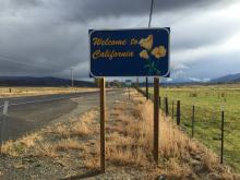 California Welcome Sign Entering Alpine County